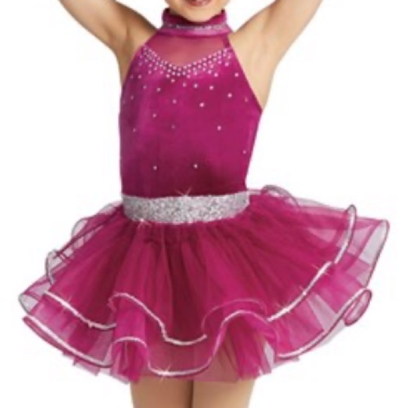 Weissman Velvet Dance Costume w/Austrian Crystals - Picture 2 of 11